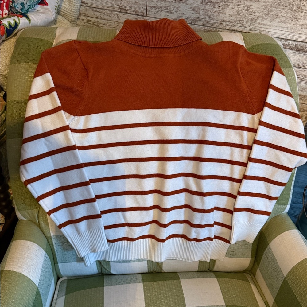 Kirundo size small Striped Brown and White Sweater in good used condition